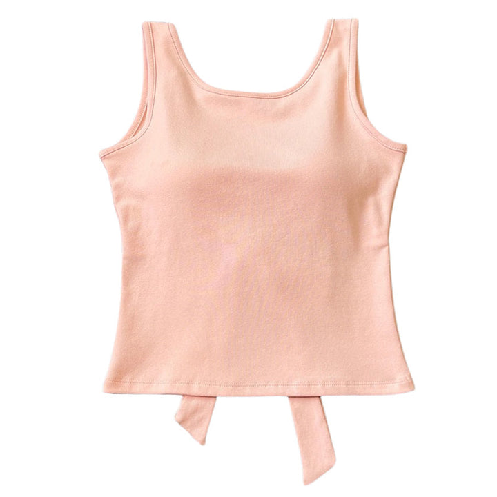 Blush Built-In Cup Bow Top - Vedlit