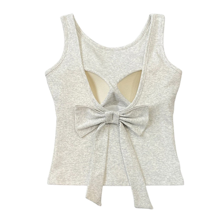 Blush Built-In Cup Bow Top - Vedlit
