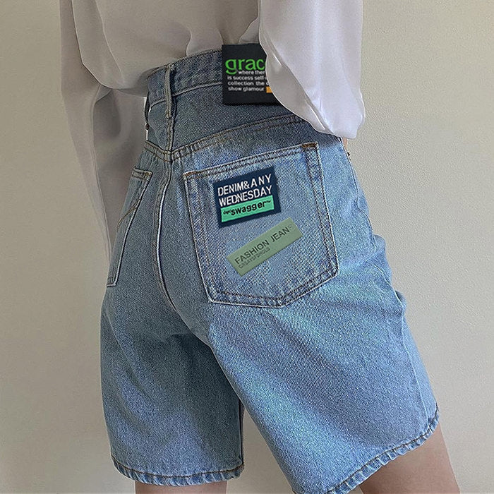 2000's Teen Patch Denim Shorts - Vedlit