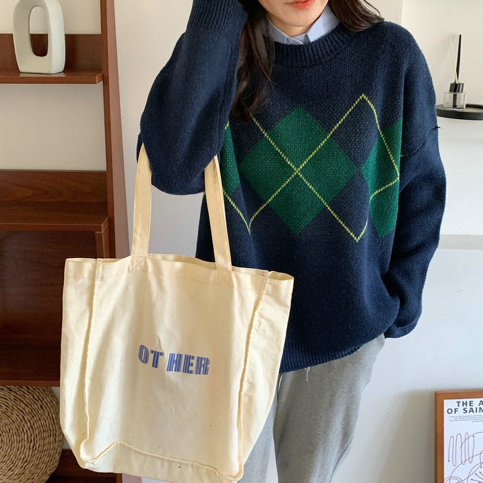 80's Grandma Argyle Sweater - Vedlit
