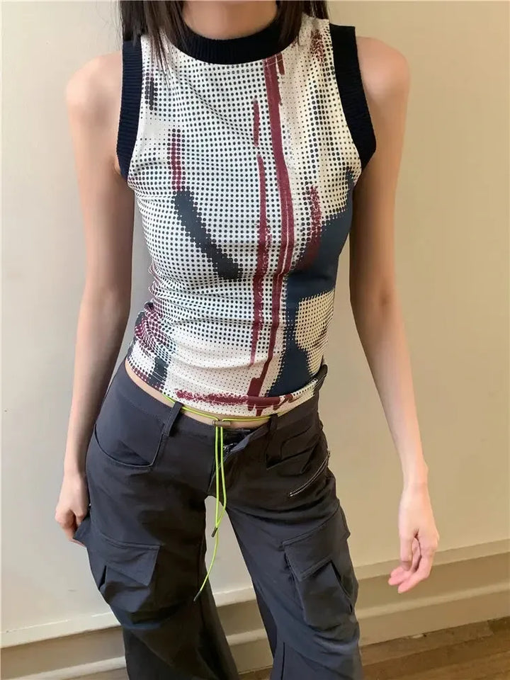 Abstract Printed Tank Top - Vedlit