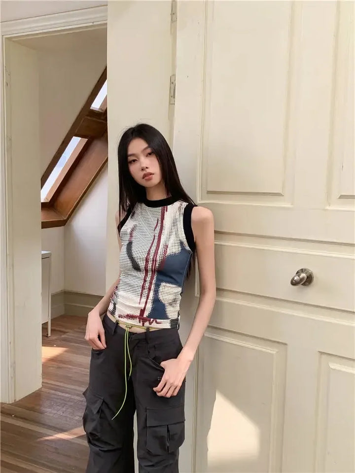 Abstract Printed Tank Top - Vedlit