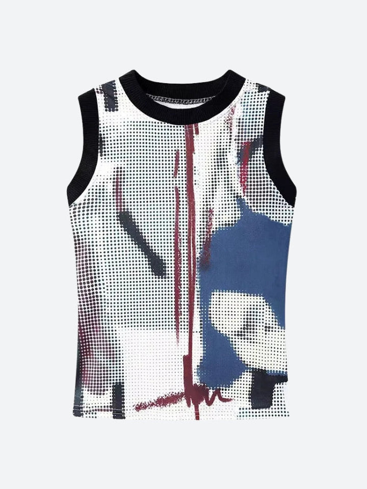 Abstract Printed Tank Top - Vedlit