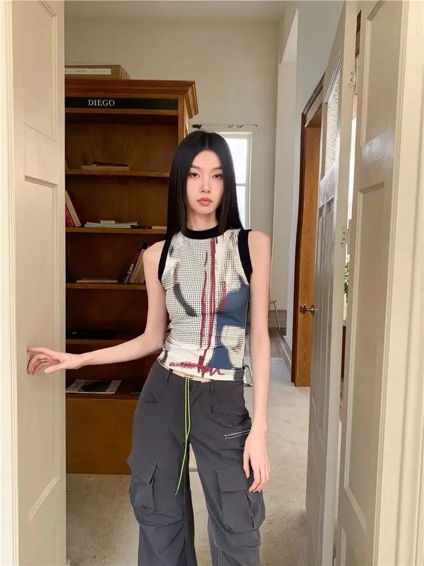 Abstract Printed Tank Top - Vedlit