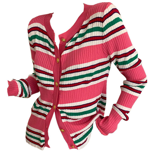 Aesthetic Ribbed Cardigan - Vedlit
