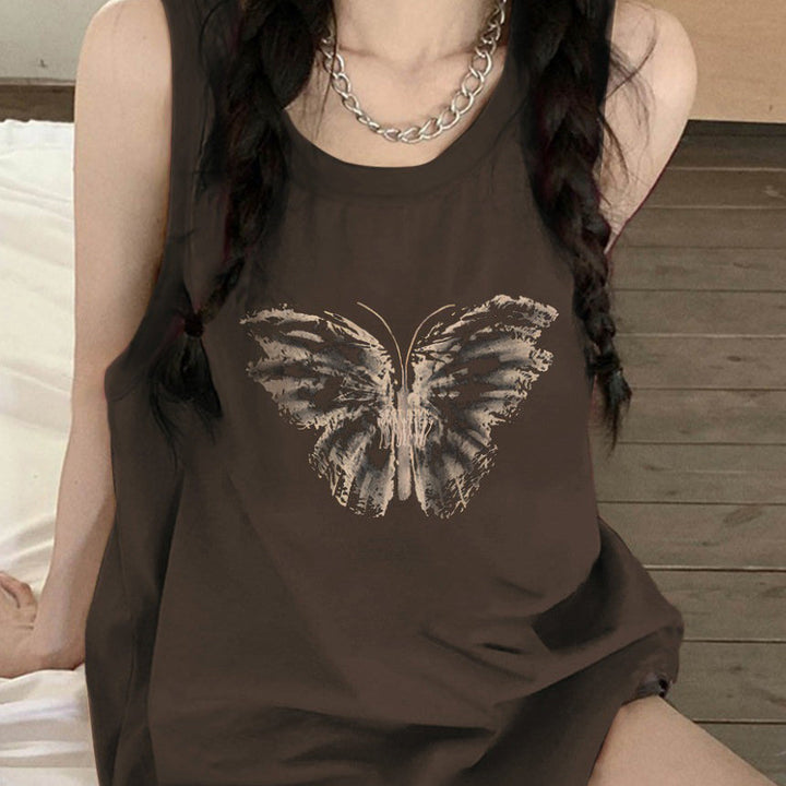 Aesthetic Butterfly Print Tee - Vedlit