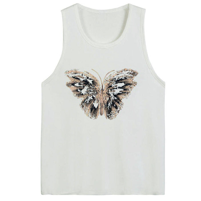 Aesthetic Butterfly Print Tee - Vedlit