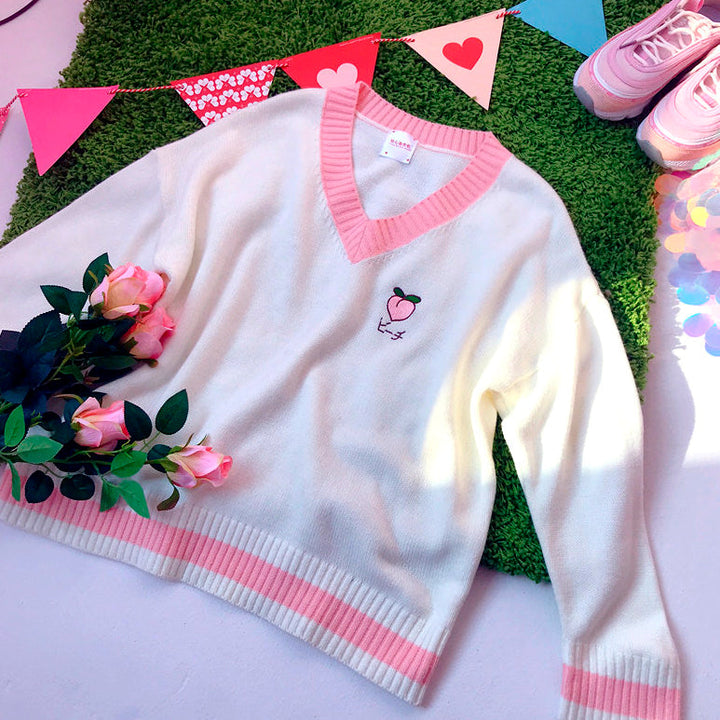 Aesthetic Peach Jumper - Vedlit