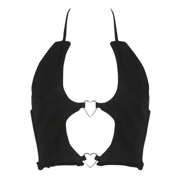 Bad Manners Heart Halter Top - Vedlit