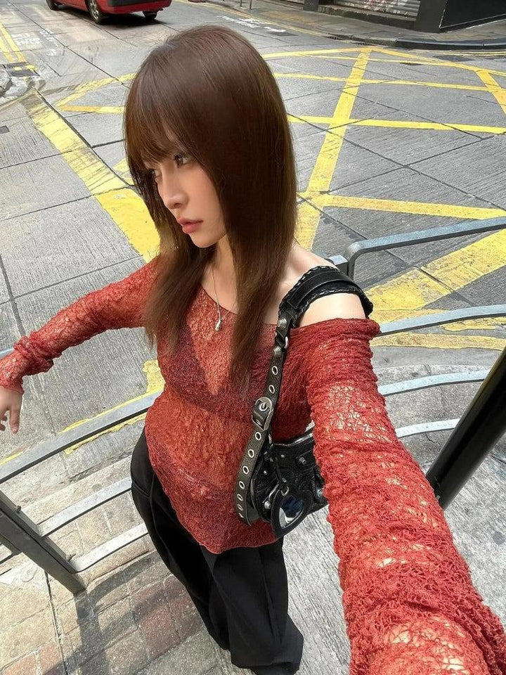 Baddie Lace Sheer Top - Vedlit