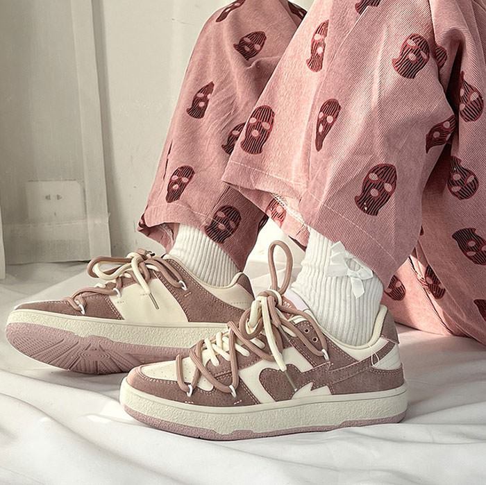 Balaclava Print Wide Leg Pants - Vedlit