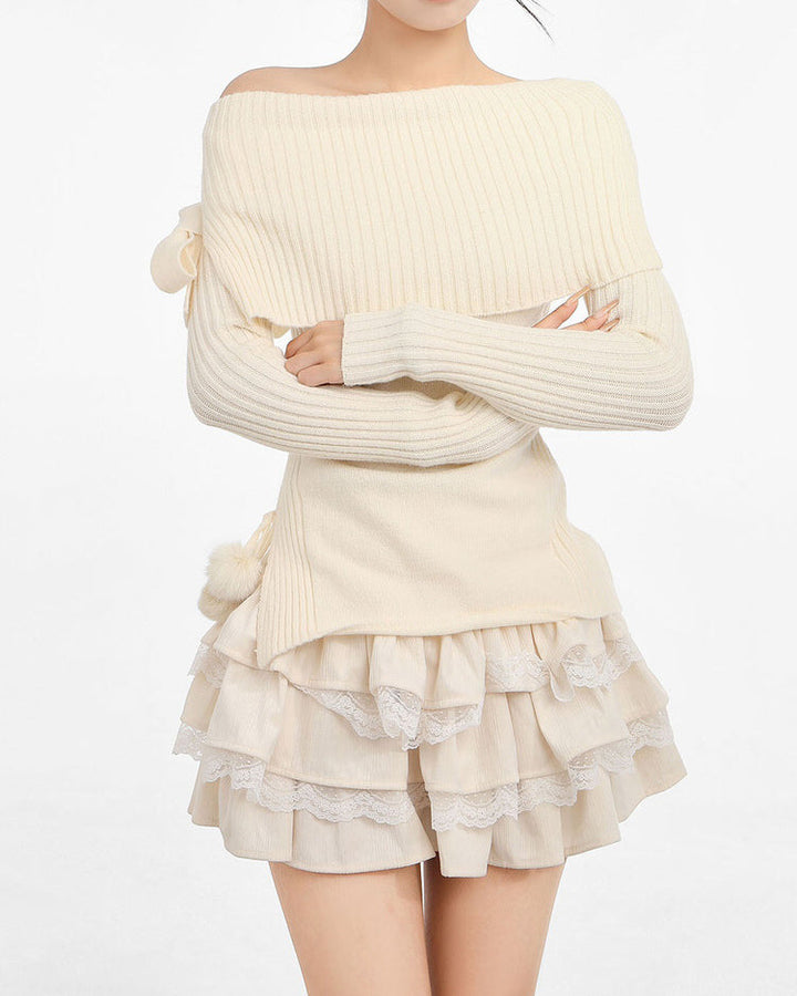 Ballerina Core Ruffled Lace Skirt - Vedlit