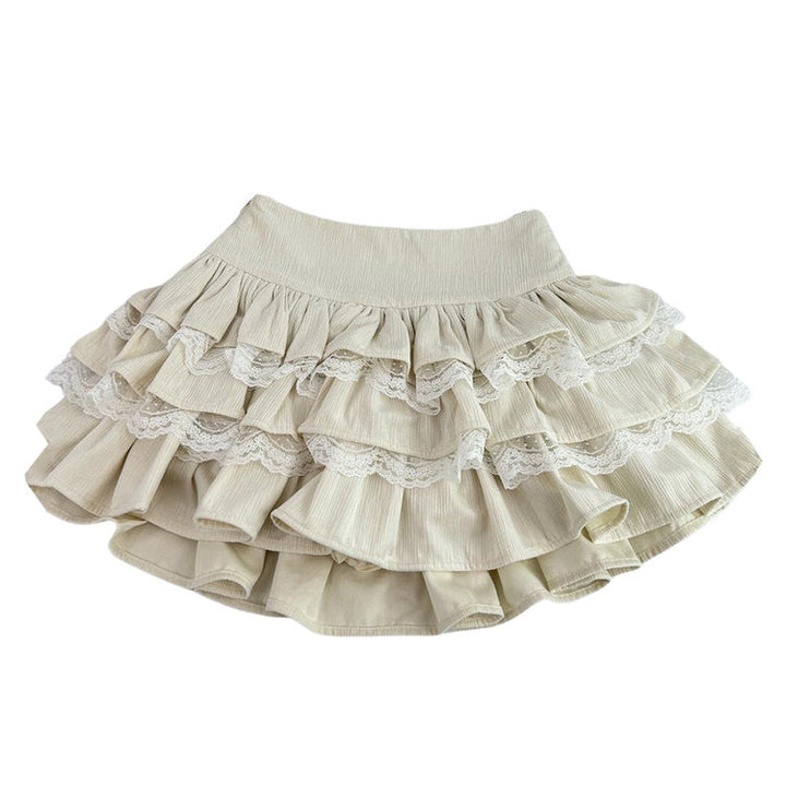 Ballerina Core Ruffled Lace Skirt - Vedlit