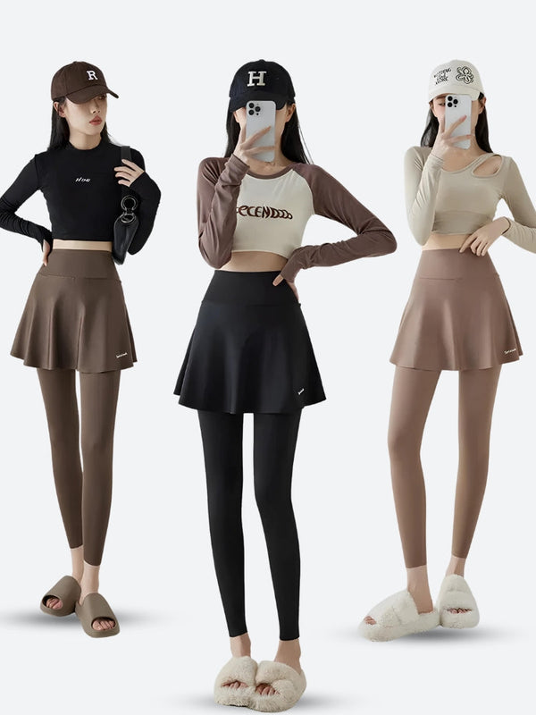 Basic Sport Leggings Mini Skirt - Vedlit