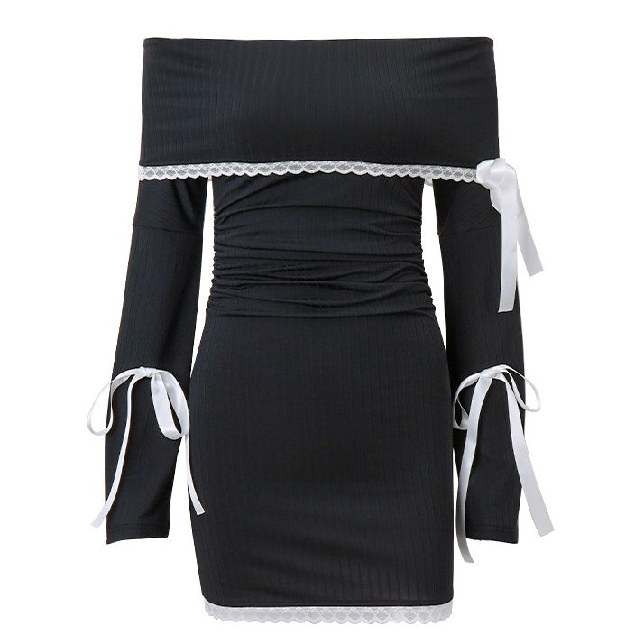 French Maid Off-Shoulder Dress - Vedlit