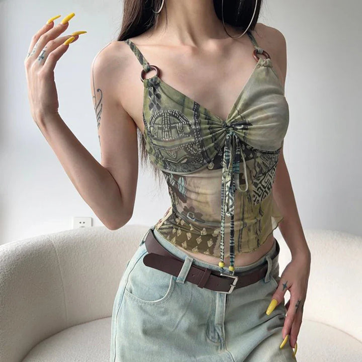 Bohemian Tie-Up Top - Vedlit