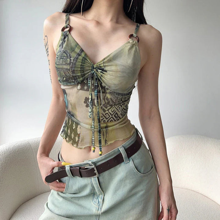 Bohemian Tie-Up Top - Vedlit