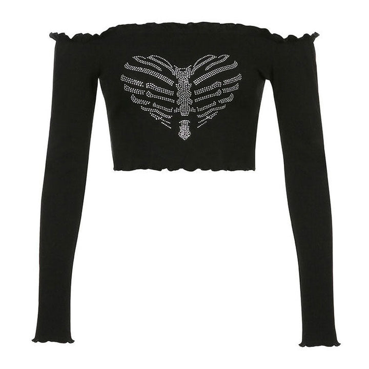 Bones Rhinestone Bardot Top - Vedlit