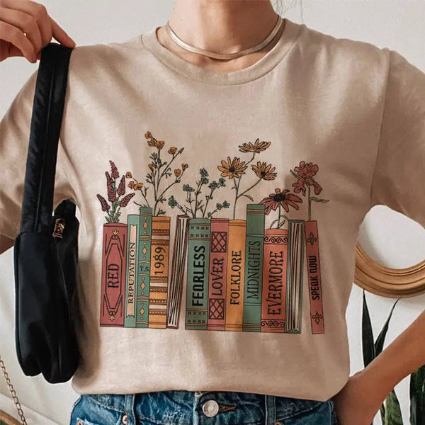 Books & Flowers Tee - Vedlit