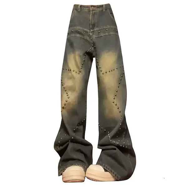 Brown Star Rivet Jeans - Vedlit