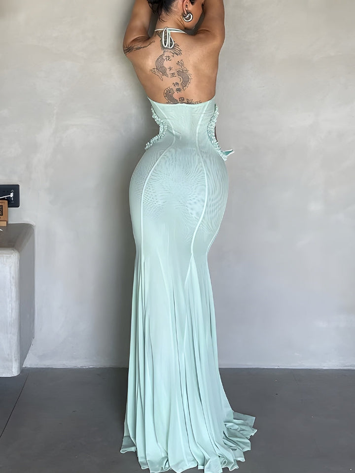 Butterfly Cut Out Maxi Dress - Vedlit