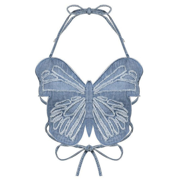 Butterfly Denim Top - Vedlit