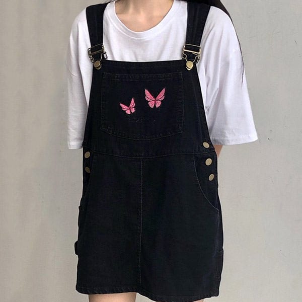 Butterfly Dungaree Dress - Vedlit