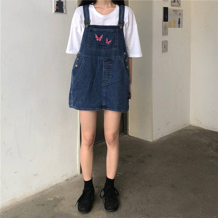 Butterfly Dungaree Dress - Vedlit
