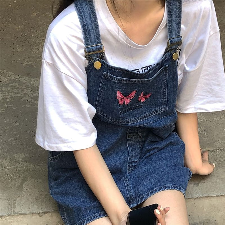 Butterfly Dungaree Dress - Vedlit