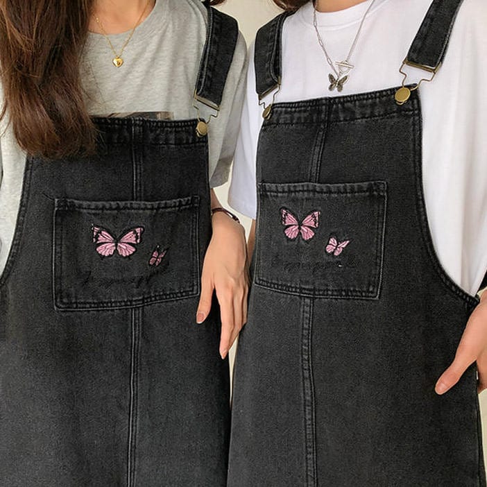 Butterfly Dungaree Dress - Vedlit