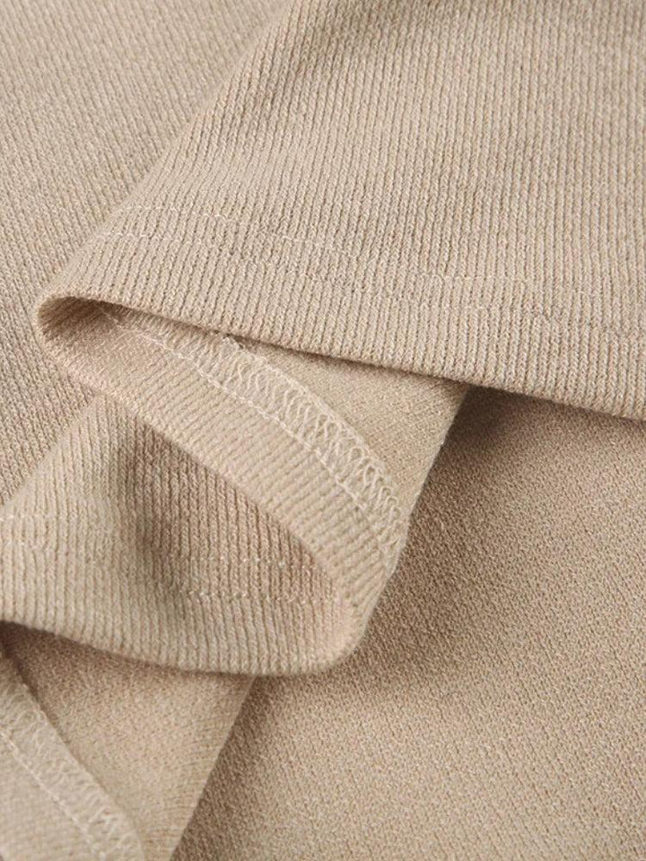 Button Up Knitted Mini Dress - Vedlit