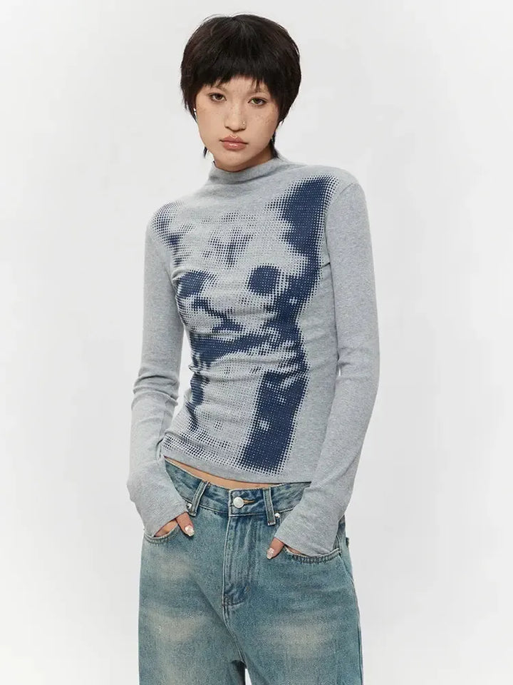 Cat High Neck Top - Vedlit