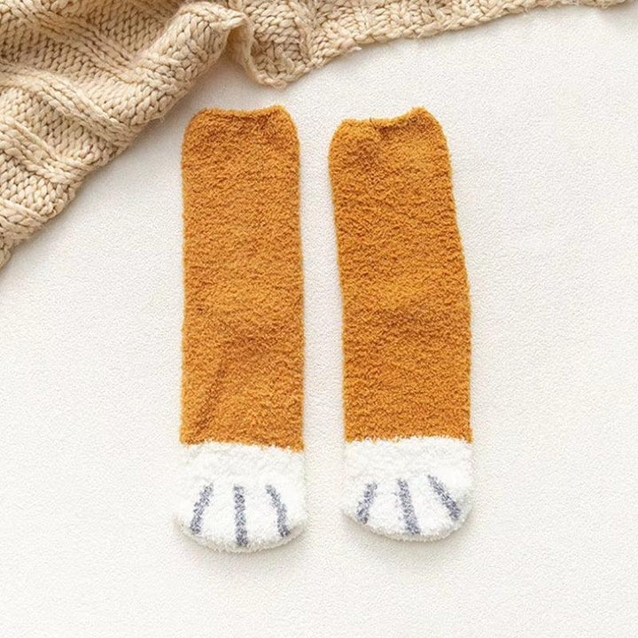 Cat Paw Plush Socks - Vedlit