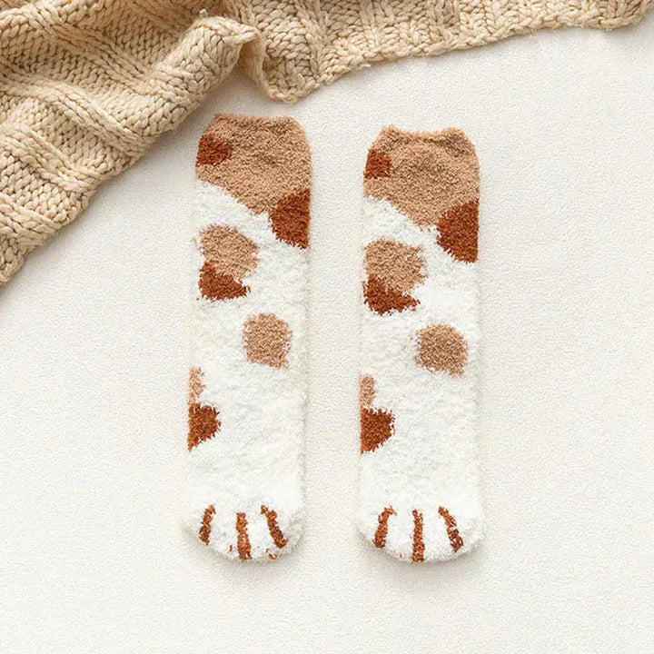 Cat Paw Plush Socks - Vedlit