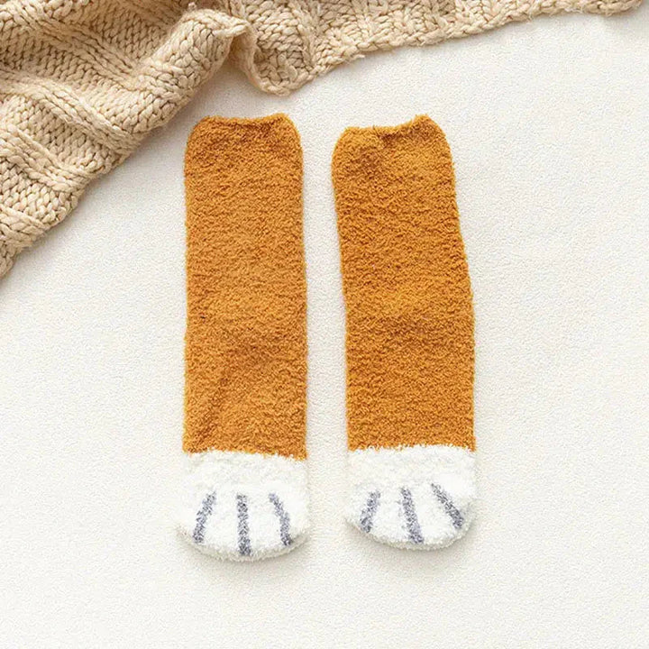 Cat Paw Plush Socks - Vedlit