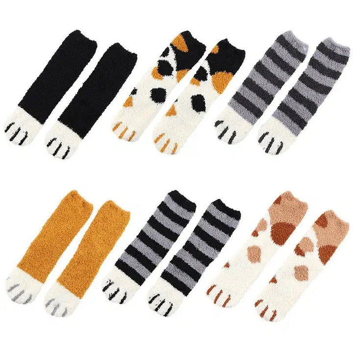 Cat Paw Plush Socks - Vedlit