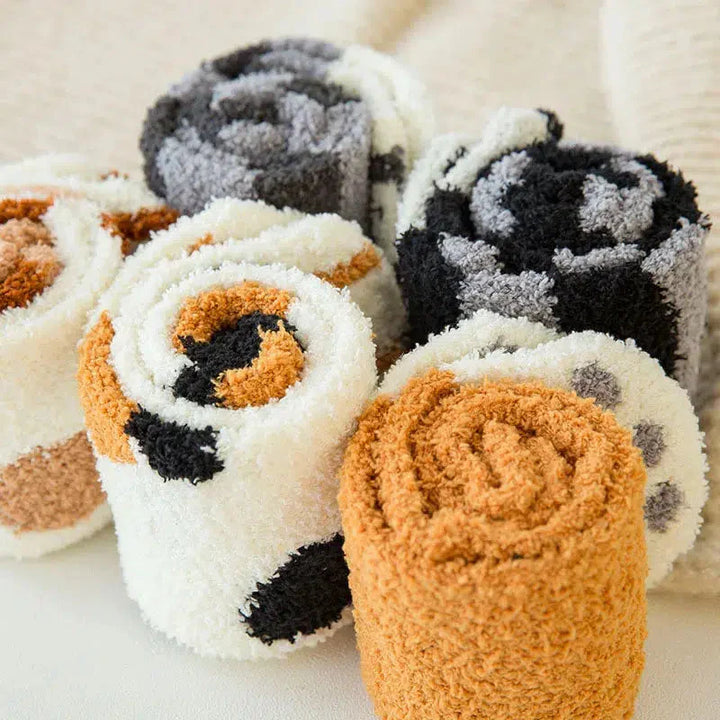 Cat Paw Plush Socks - Vedlit