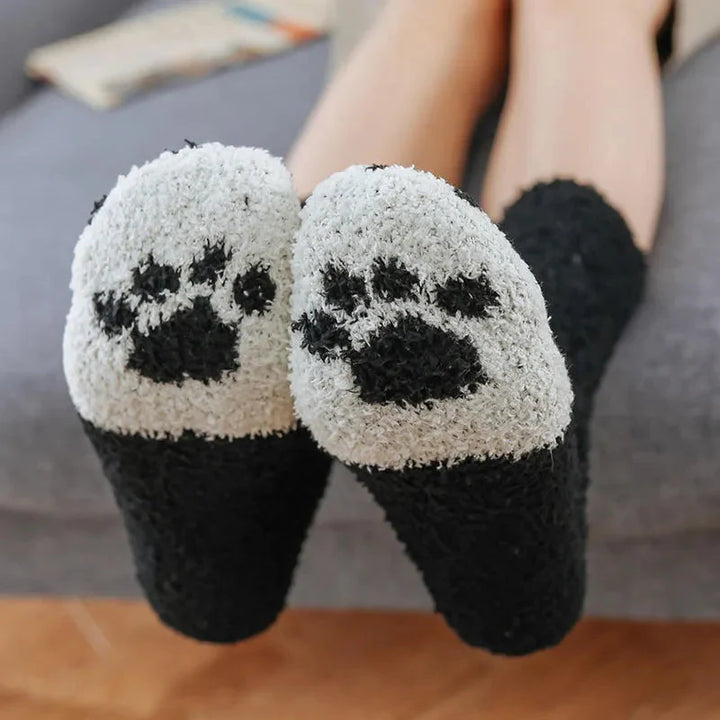 Cat Paw Plush Socks - Vedlit