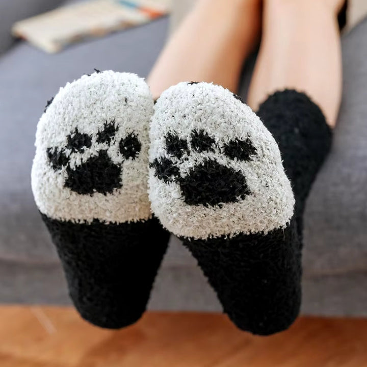 Cat Paw Plush Socks - Vedlit