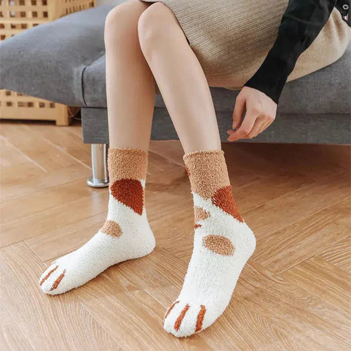 Cat Paw Plush Socks - Vedlit