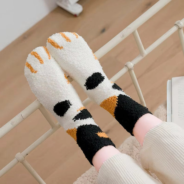 Cat Paw Plush Socks - Vedlit