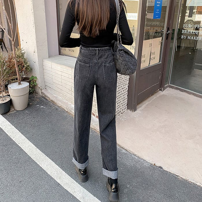 Checker Heart Wide Jeans - Vedlit