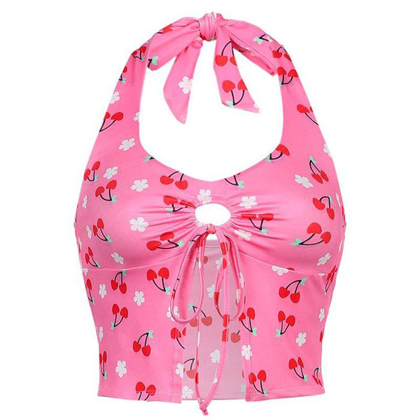 Cherry Blossom Halter Top - Vedlit