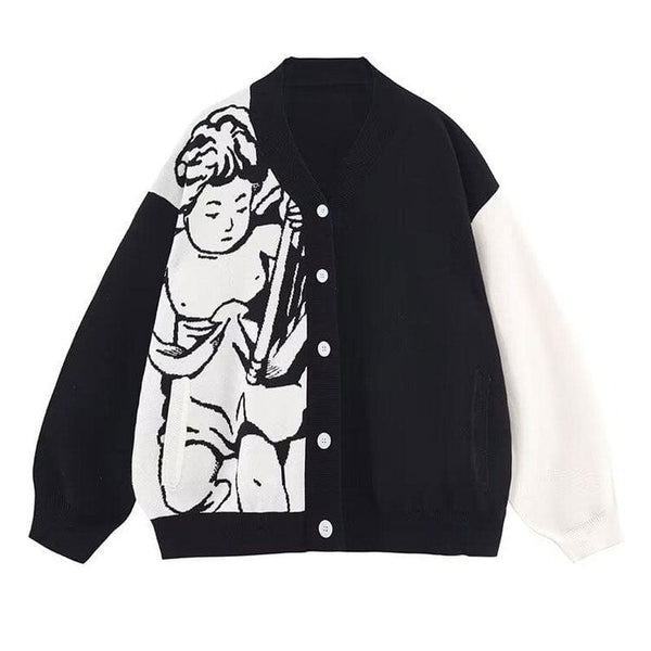 Cherub Aesthetic Asymmetrical Cardigan - Vedlit