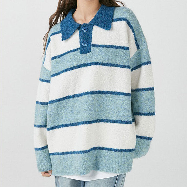 Coffee Shop Striped Pullover - Vedlit