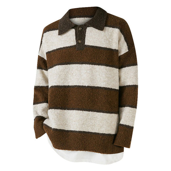 Coffee Shop Striped Pullover - Vedlit