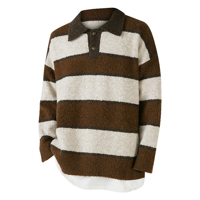 Coffee Shop Striped Pullover - Vedlit