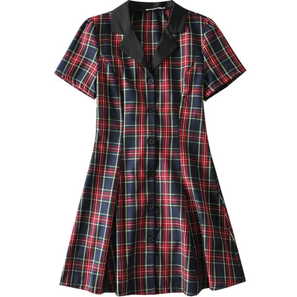 Come As You Are Plaid Dress - Vedlit