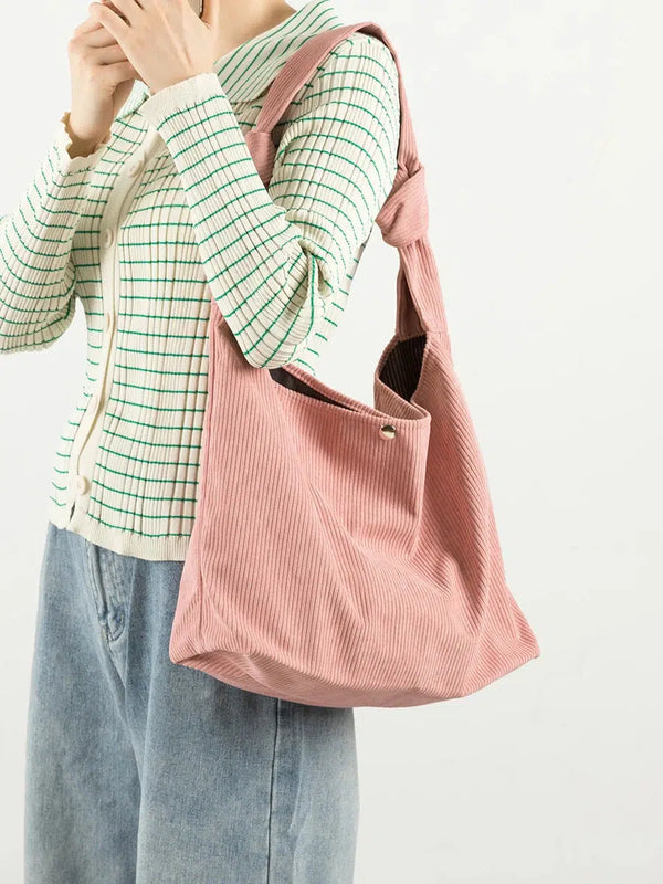 Corduroy Hobo Shoulder Bag - Vedlit