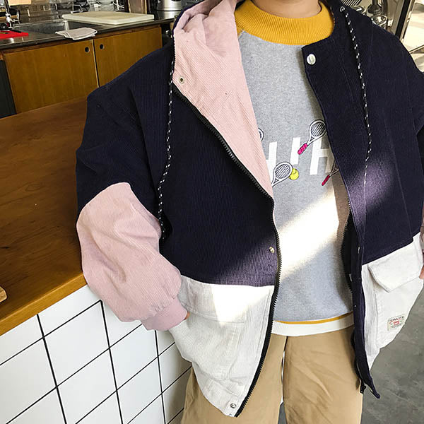90s Kids Corduroy Hooded Jacket - Vedlit